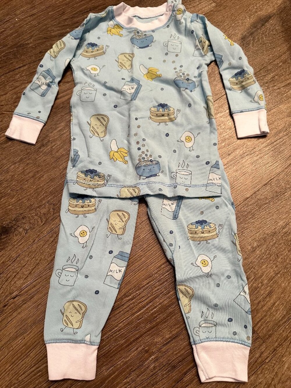 noomie Breakfast Themed Pajamas Sz 12-18M - Never Worn!